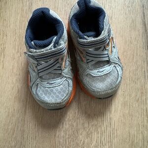 Saucony Kids Gray and Orange Sneakers